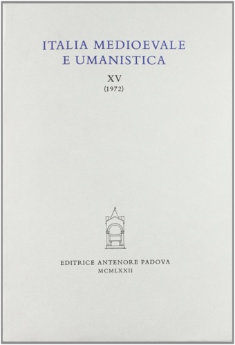 9788884551030-Italia Medioevale e Umanistica. Periodico annuale. XV (1972).