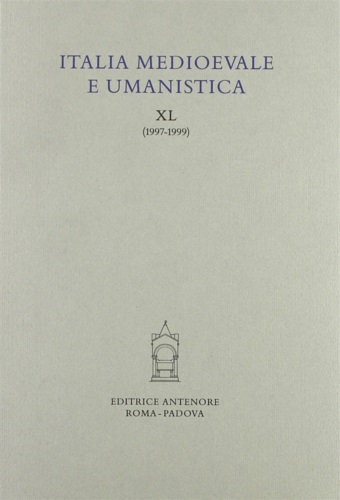 9788884555748-Italia Medioevale e Umanistica. Periodico annuale. XL (1997-1999).