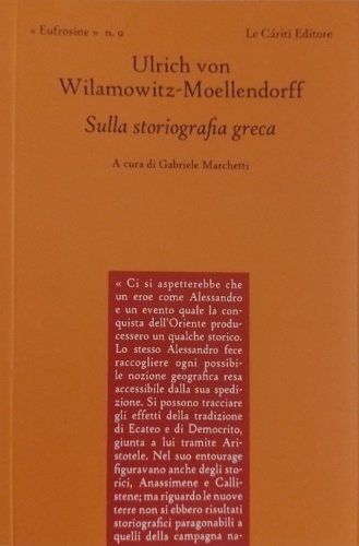 9788887657951-Sulla storiografia greca.