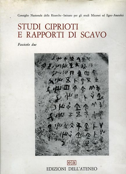 Studi ciprioti e rapporti di scavo. Fasc.2.