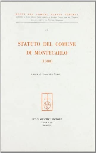 9788822211620-Statuto del comune di Montecarlo (1388).