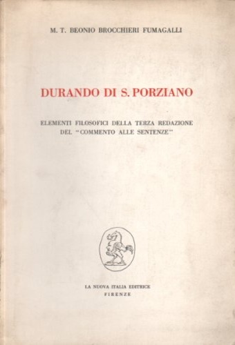 Durando di San Porziano. Elementi filosofici della terza redazione del 