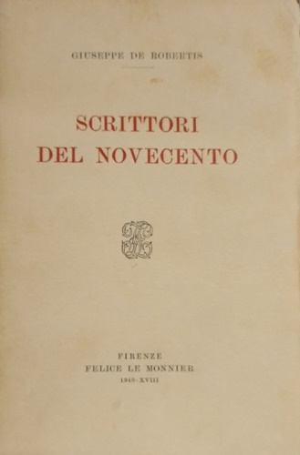 Scrittori del novecento.