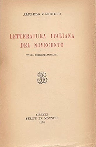 Letteratura italiana del Novecento.