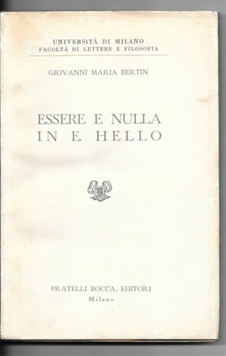 Essere e nulla in E. Hello.