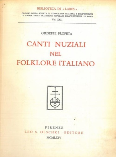 Canti nuziali nel folklore italiano.