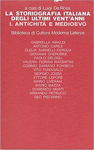 9788842035053-La storiografia italiana degli ultimi vent'anni. Vol.I:Antichità e medievo.