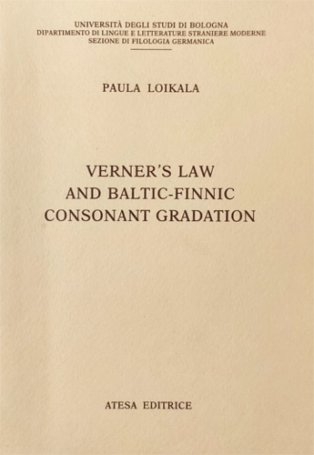 9788876224911-Verner's law and baltic finnic consonant gradation.