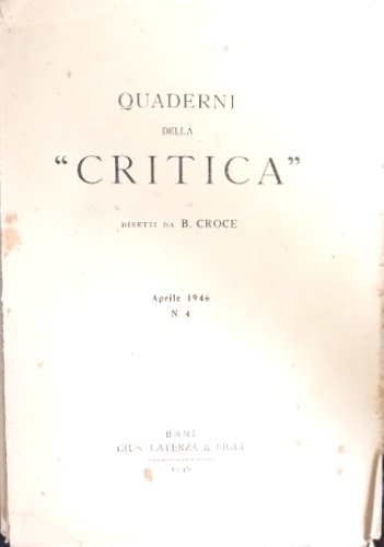 Quaderni della critica. 1946 n.4