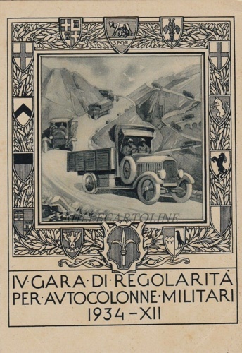 IV gara di regolarità per autocolonne militari. 1934-XII.