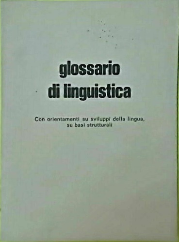 Glossario di linguistica.