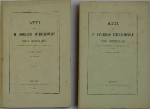 Atti del IV Congresso Internazionale degli orientalisti, tenuto in Firenze nel S