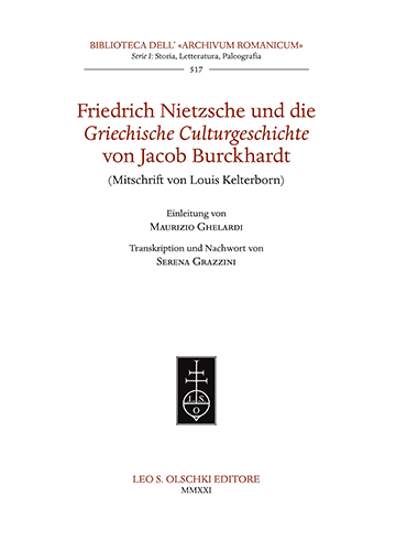 9788822267818-Friedrich Nietzsche und die Griechische Culturgeschichte von Jacob Burckhardt (M