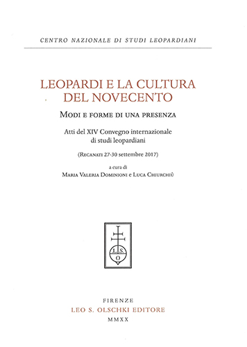 9788822266927-Leopardi e la cultura del Novecento.