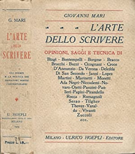 L'arte dello scrivere con gli esempi e la pratica dei prosatori nostri contempor