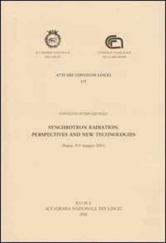 9788821808739-Synchrotron Radiation: perspectives and new technologies.