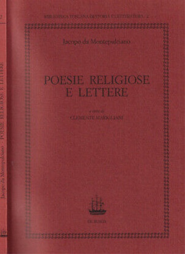 9788885252219-Poesie religiose e lettere.