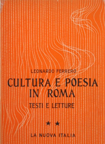 Cultura e poesia in Roma. Testi e letture, II. Età imperiale da Augusto a Traian