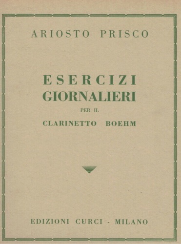 Esercizi giornalieri per il clarinetto Boehm.