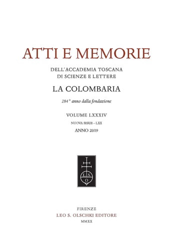 9788822267030-Accademia toscana di scienze e lettere «La Colombaria». Atti e memorie. Vol. LXX