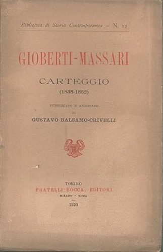 Carteggio 1838-1852.