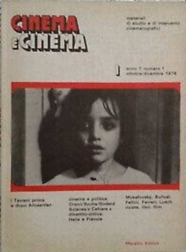 Cinema e Cinema. Anno 1 Numero 1 ottobre /dicembre 1974.