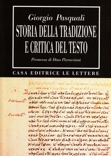9788871667249-Storia della tradizione e critica del testo.