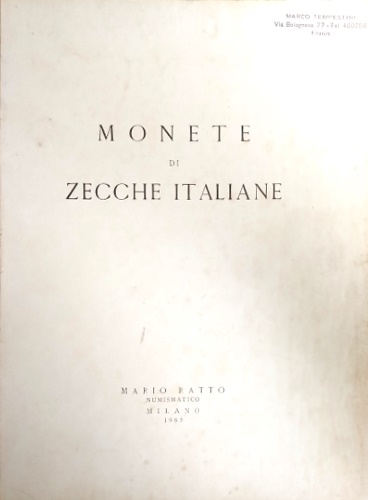 Monete di Zecche italiane.