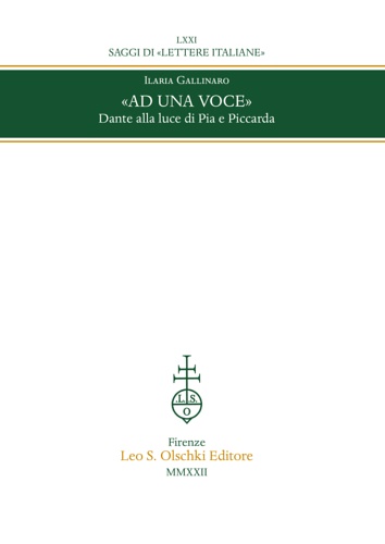 9788822268327-«Ad una voce».Dante alla luce di Pia e Piccarda