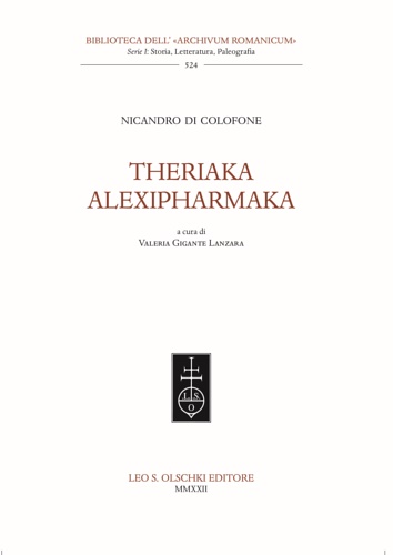 9788822268242-Theriaka-Alexipharmaka.