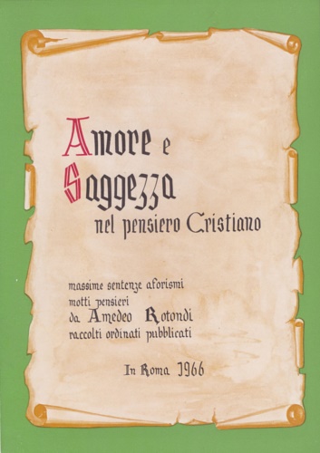 Amore e saggezza nel pensiero cristiano.