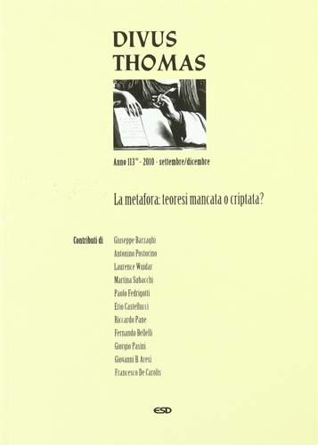 9788870947755-Divus Thomas (2010). Vol. 3: