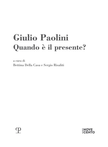 9788859622710-Giulio Paolini. Quando è il presente?.