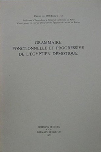 9782801700273-Grammaire fonctionelle et progressive de l'Egyptien démotique.