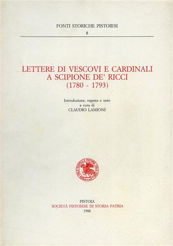 9788866120452-Lettere di vescovi e cardinali a Scipione de' Ricci (1780-1793).