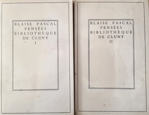 Pensees. Bibliotheque De Cluny 2 volumi.