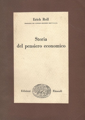 Storia del pensiero economico.