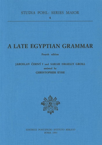 9788876534355-A Late egyptian grammar.