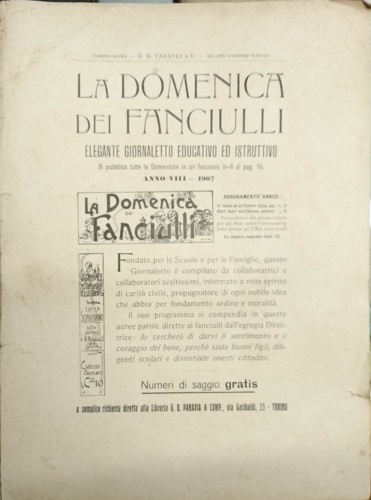 La domenica dei fanciulli. Elegante giornaletto educativo ed istruttivo.