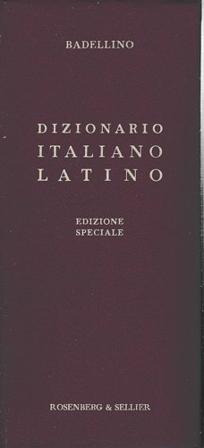 Dizionario Italiano Latino.