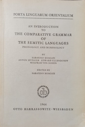 Introduction to the Comparative Grammar of the Semitic Languages: Phonology and