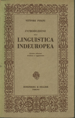 Introduzione alla linguistica indeuropea.