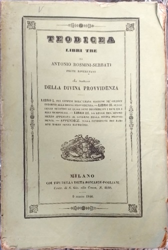 Teodicea libri tre.