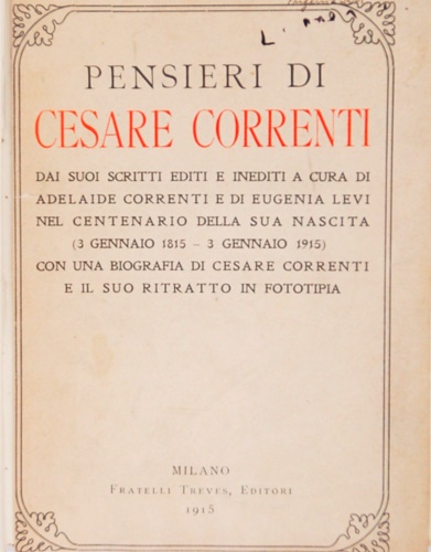 Pensieri di Cesare Correnti.