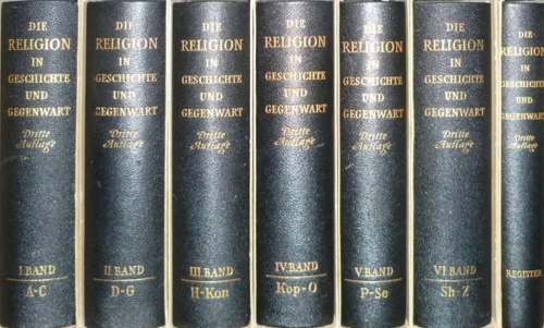 Die Religion in Geschichte und Gegenwart. Handwörterbuch für Theologie und Relig