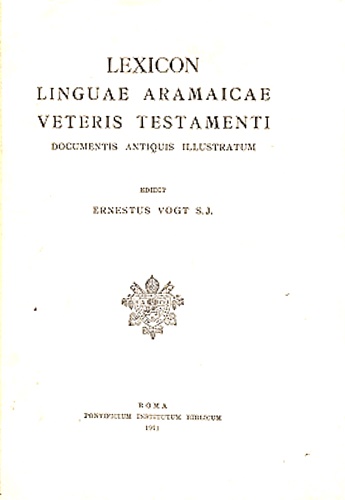 Lexicon linguae aramaicae Veteris Testamenti. Documentis antiquis illustratum.