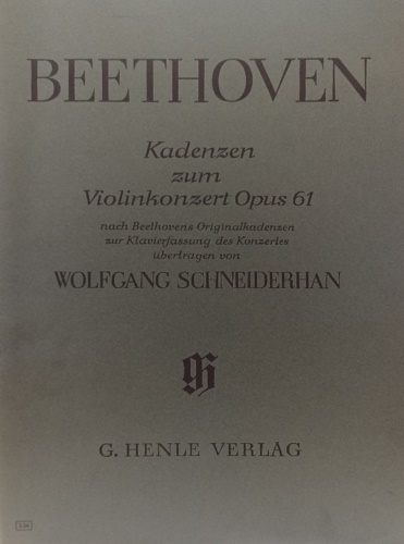 Kadenzen zum violinkonzert opus 61.