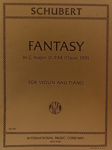 Fantasy in C major D.934 (Opus 159) For violin and piano.