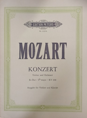 Konzert fur violine un orchester Es-Dur KV 268.