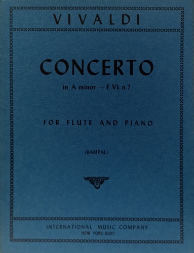 Concerto in A minor- F.VI,n 7. For Flute and Piano.